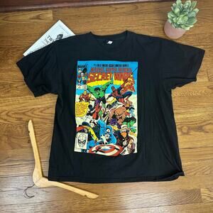 Marvel Super Heroes Secret Wars Black Graphic T-Shirt